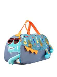 1个便携式旅行包，印有可爱的卡通独角兽/兔子/蛋糕/鲨鱼/恐龙等新颖造型。大容量、轻便耐磨的单肩斜挎包，配有舒适宽肩带，肩带长度可调节，满足基本收纳需求，适合旅行、户外活动、露营等场合，也适合万圣节、感恩节、圣诞节等节日。