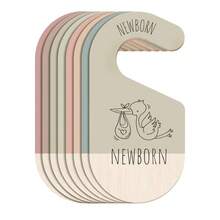 8pcs Baby Closet Divider - Gift Crane Whale Pattern Double Sided Wooden Baby Closet Storage For Baby Boys And Girls, Baby Growth Milestone 24 Months Commemoration, Gender Reveal Party Baby Shower First Christmas Nursery Decorations, Baby Girl Clothes, Baby Products