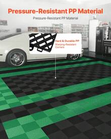 Parking Pad - 15,7 * 15,7 pouces noir 24 pièces 0,75 pouces - Voir 2