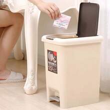 Cubo de basura.Alta calidad.Papelera Interior-Exterior Anti-olores.A prueba de agua.Capacidad 15 litros.Bote de basura con pedal y botón.Asas para retirar la basura.Higienico. - Aleatorio - Ver 7