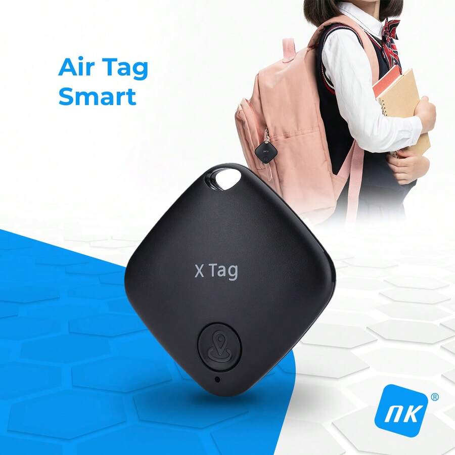 NK Air Tag Smart Pack 4 - Localizador Compatible con Apple, Localizador de Objetos, BT (Android NO Funciona) Coche, Cartera, Maletas, Niños - Pack 4 unidades (Color Negro) - Negro - Ver 1