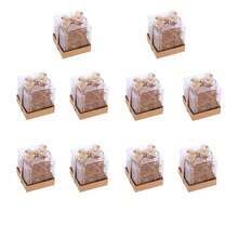 10pack 9x9x9cm Gift Boxes With Window Cupcake Boxes For Kids Party, Wedding, Birthday, Christmas - Multicolor - View 6
