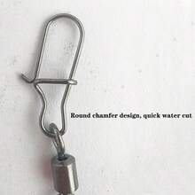 50pcs 8-Shaped Rings Reinforced Snap Swivels Suit, 2/4/6/8/10 Size Fishing Lure Quick Connector Accessories