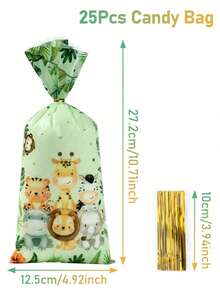 25个玫瑰金钻石图案生日快乐礼品袋，玫瑰金主题洗礼生日派对装饰，礼品包装用品，糖果饼干袋，情人节 - 玫瑰金生日 - 查看 7