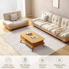 Foldable Modern Area Rug 120 - 240 Cm For Living Room Machine Washable Non-Slip Large Folding Bedroom Rugs For Office Dining Room - 米色 - 查看 7