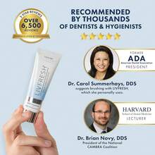 LIVFRESH Toothpaste Gel, Clinically Proven To Remove Plaque 250% Better, Improves Gum 190% Better, Prevents & Reduces Tartar, Freshens Breath, SLS Dental Gel, Wintergreen - 淡薄荷味,無色素,無泡沫 - 查看 4