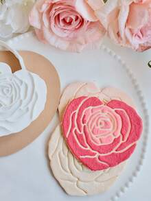 妈妈生日翻糖饼干模具 情人节母亲节快乐 爱心玫瑰造型压花压模 DIY烘焙工具 - 模具 - 查看 6