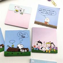 1 Set/60pcs Removable, Portable Snoopy Memo Pad, Message Board, Sticky Notes, Notebook, Random Style, Christmas Gift, Christmas Decoration