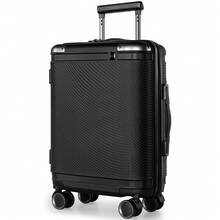 Carry-On Suitcase, Trolley Suitcase With Adjustable Telescopic Handle, ABS Hard Shell Suitcase With TSA Lock And Smooth Wheels, Luggage, Rolling Suitcase For Women & Men, 55*39*20cm - 黑色-21英寸 - 查看 11