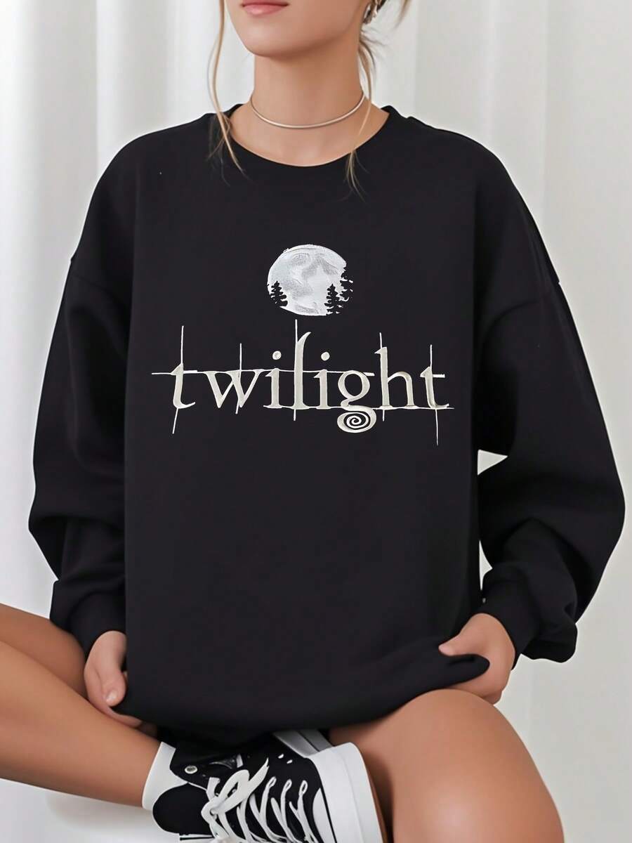 Twilight-Inspired Pattern Sweatshirt, Fashionable Women's Style, Tree ...