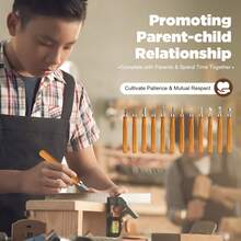 Aohuada Gdrasuya10 12Pcs Wood Carving Kit - Professional Woodworking Gouges & Chisels - Steel Blades With Wooden Handles - Ideal Gift For Woodworking Enthusiasts