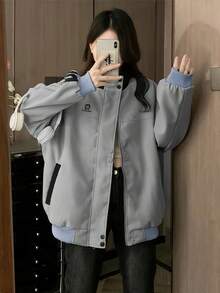 Women Jackets - 灰藍色 - 查看 4