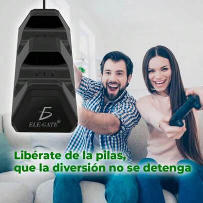 ELE-GATE Estación de Carga para Mandos Inalámbricos – Compatible con Controladores  y PlayStation