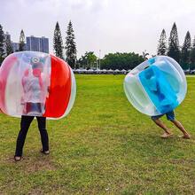 GCCSJ Kids Sumo Balls,2-Pack 36 Inch Kids Bumper Balls - Inflatable Sumo Bumper Soccer Balls For Ages 3-12, Outdoor Team Play Balls With Safety Handles, Fun Backyard Game & Birthday Party Toy For Boys & GirlsIt Is The Best Birthday Giftgift For Children (36 Inch,2 PcsBlue+Red) - Blue+Red - View 5