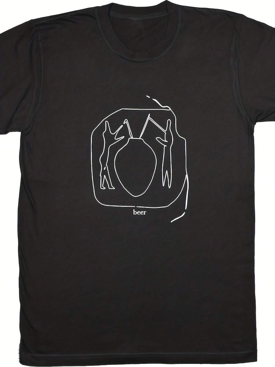 Beer History, Clay Tablet, Tepe Gawra , Ancient History, Mesopotamia, Sumeria, Beer Lover Gift, Gift, T-Shirt, Egyptian Revival,This Fun Printed Casual T-Shirt Is The Perfect Gift For Valentine's Day/Christmas - 款式8 - 查看 1