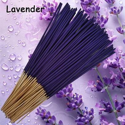 Lavender Scented Sticks, Lemon Tea Fragrance, Natural Bamboo Sticks, Handcrafted, Used For Relaxation, Focus, Revitalization, Sensory Enjoyment, Meditation, And Yoga. Natural Relaxation, Aromatherapy Incense For Air Purifier Use, Body And Mind Ritual Fragrance, Long-Lasting Scent, Suitable For Air Purification, Sleep, And Relaxation, Especially Ideal For Summer Use.