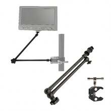 Brazo mágico giratorio de 11 pulgadas + Abrazadera súper, adecuado para la conexión de cámara DSLR a monitor LCD, luz de video LED y accesorios de cámara - Negro - Ver 4