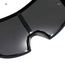 1pc Men's Fashion Sports Glasses, New Oversized Frame Face Shield Wrap-Around Futuristic Tech Style, Gift, Suitable For Glasses, Everyday Outdoor Cycling, Hiking, Sun Protection, Anti-Wind, Anti-Fog - Multicolor - View 8