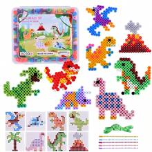 401/613/706 piezas Kit de cuentas de fusión grandes de 10mm con diseños de océano, frutas y dinosaurios, patrones de diferentes colores para manualidades y artes del hogar, cuentas de fusión para manualidades como regalos de Navidad y cumpleaños (colores de accesorios aleatorios)