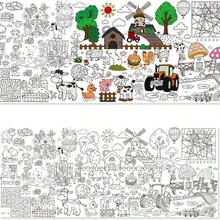 Meetcolor Happy Halloween Giant Coloring Poster, Large Halloween Crafts Coloring Paper Tablecloth Banner For Kids, 72 X 30 Inch Color-In Activities Party Games Birthday Party Supplies Decorations - Brown - View 8