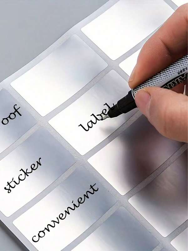 10 Pieces Of 160 Stickers.Sub-Silver Label, Waterproof And Oil-Proof AdhesiveSticker, Handwritten Tearable Label Paper, Dumb Silver Mark Stick-Free For Food /Fragrance / Medicine / Clothing Classification