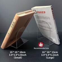 Transparent Acrylic Book Display Stand, Desktop Acrylic Book Storage Rack, Clear Book Holder Suitable For Office, Home, Retail Store - Clear - View 4
