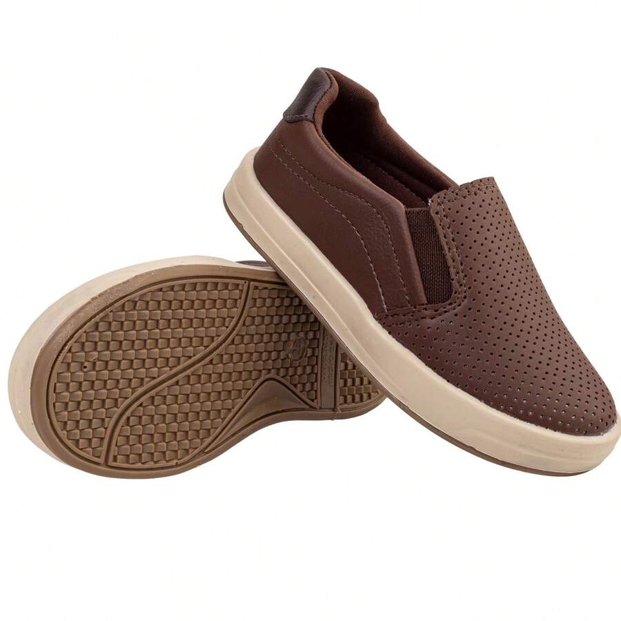 Boys' Sneakers, Comfortable And Soft School Shoes - Cà phê nâu - Xem 1