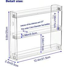 3 Tier Display Rack, Paint Rack Wall - Mount No Drill Acrylic Paint Storage Organizer, Miniature Holder 2oz Bottle, Nail Polish Organizer, Badges, Figures 1 - 1 - 查看 3