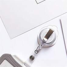 1pc Sanrio Cute Floating Glitter Hello Kitty Cartoon Character Retractable ID Badge Reel - Doctor/Nurse/Teacher/Office Badge