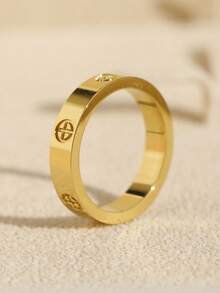 1枚经典简约钛钢圆戒指，光滑切割，时尚百搭，适合日常佩戴，情侣款。 - 戒指 - 查看 13