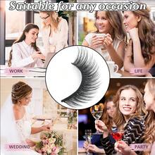 7 pares de pestañas postizas de visón falso de ojos de zorro, pestañas postizas naturales y completas, esponjosas y delgadas para uso diario, esenciales de viaje, herramientas de maquillaje para extensión de pestañas