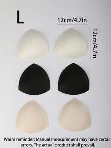 Detachable Triangle Bra Pads - Women's Push Up Inserts For Swimwear, Sports Bras & Lingerie | Lightweight, Non-Padded, Convertible Cup Inserts - Multicolor - View 11