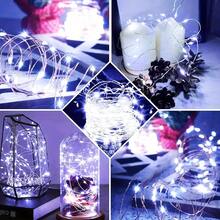 Dây đèn LED bằng đồng dài 1/3/5/10m, chạy bằng pin, dùng để trang trí trong nhà/ngoài trời, thích hợp cho phòng ngủ, tường phòng, tiệc cưới, lều cắm trại, sân vườn, cây thông Noel và nhiều nơi khác. - dây đồng - Xem 17