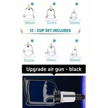 24/18/12/6pcs Professional Cupping Massage Set, With Manual Pump, High-Quality PS Material, Vacuum Suction Cup, Upgraded Thick Sealing Design, Reduce Fat, Better Effect, Relieve Muscle, Ideal Body Massage Set For Home, Yoga, Beauty, Holiday Party, Christmas Gift