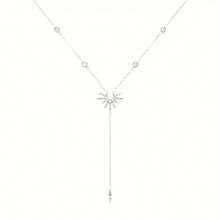 1pc New Women's Everyday Party Pendant Necklace, Y-Shaped Long Gold/Silver Pendant Necklace, Women's Jewelry, Perfect Accessory For Autumn/Winter, Holiday Gift, Party, Friend, Sweater Chain - Sunflower Y-shaped Necklace - View 5