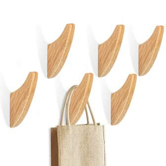 木质挂钩，简约现代复古风格衣帽钩、毛巾钩、墙钩、衣架钩、创意木质收纳挂钩