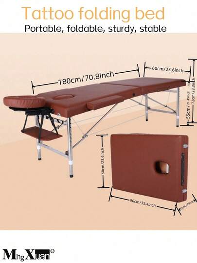 1300g Foldable Massage Table, Easy To Carry Lightweight Massage Bed, Tattoo & Beauty Massage Table, Foldable & Height Adjustable, Heavy Duty Massage Bed, Suitable For Outdoor Leisure, Indoor Beauty, Tattoo