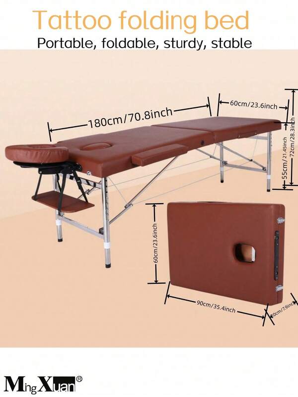 1300g Foldable Massage Table, Easy To Carry Lightweight Massage Bed, Tattoo & Beauty Massage Table, Foldable & Height Adjustable, Heavy Duty Massage Bed, Suitable For Outdoor Leisure, Indoor Beauty, Tattoo