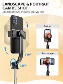 TOKQI 106CM/41.73'' Extendable Bluetooth Selfie Stick Tripod,Detachable 360° Rotating Phone Holder,Portable 3-In-1 Handheld,Ground,Tripod,For Vlogging,Travel,Photograph, Live Streaming,Video Recording - Multicolor - View 7