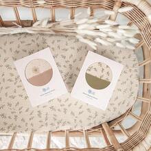 lulumoon Sábanas para moisés de Muselina para bebés: sábanas de algodón Neutro para niños y niñas sábanas de moisés Ajustadas para Ovalado Rectangular o Reloj de - Hoja de otoño - Ver 6