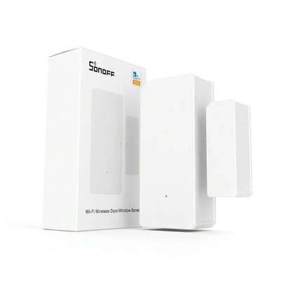 SONOFF DW2-Wi-Fi,Wireless Door Window Alarm Sensor With Phone Alerts, No Hub Required, Works With Alexa, Low-Battery Reminder, 2.4GHz WiFi Connectivity.
