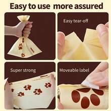 8 Rolls (120 Bags) Dog Poop Bags, Chocolate/Milk Scented Thick Dog Waste Bags, Extra Large Capacity, High Strength, Meets 120 Days Walking Needs - Brown - View 8