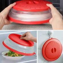 Juego de 2 Piezas Tapa Microondas Plegable Cubierta Para Microondas Tapa de Microondas Con Agarre Cubierta Plegable Para Microondass Negro y gris - Gris y rojo - Ver 7