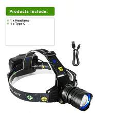 2025 30W Super Bright Headlamp 200000LM Ultra Powerful LED Headlight Zoom Outdoor Work Head Flashlight Waterproof Fishing Head Lamp