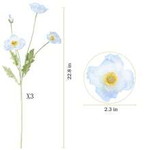 1/3/5/6 pezzi di papaveri artificiali, lunghi 59 cm, con 4 fiori, stile semplice e moderno, possono essere piegati e non sbiadiscono - utilizzati per decorazioni a parete floreali fai-da-te, allestimenti di scene, composizioni floreali per vasi in soggiorno e camera da letto, matrimoni, feste, riempimento di scrivanie. Foglie autunnali e primaverili, decorazione per la casa, la cucina, il matrimonio, il tavolo, centrotavola, ufficio, giardino, esterno