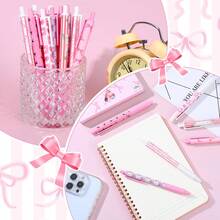22PCS/1 Set Stationery Set,6PCS Gel Pens Cute Retractable 0.5mm Black Gel Ink,6PCS Morandi Pens,3PCS 0.5mm Mechanical Pencil,Sticky Note,Eraser,Cute Office School Supplies Gifts For Women Men.Back To School. - one-size - View 7