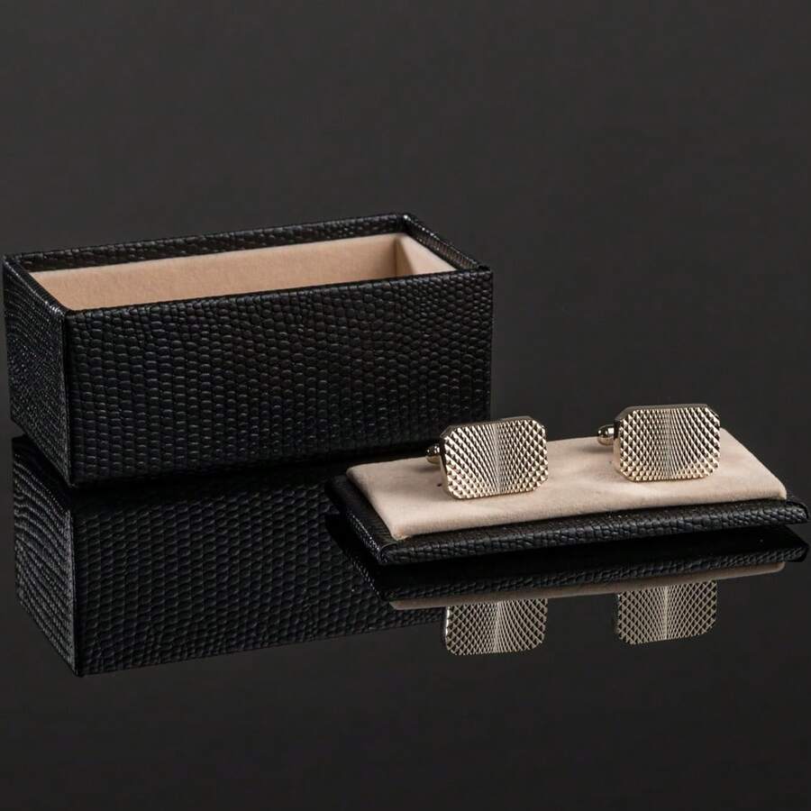 1 Pair High Grade Gold Men Gentle Copper Cufflinks For Business - Gold - View 1