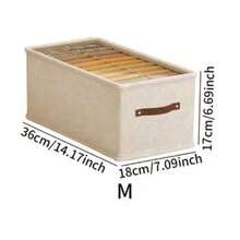1/2pcs Beige Oxford Cloth Foldable Drawer-Style Clothing Storage Box Without Compartments For Closet, Jeans, And Sweater Organization. Decorations Autumn Decor Festival Decor Room Decor Home Decor Fall Decor Bedroom Decor - Beige - View 10