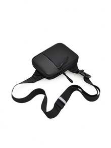 1pc New Sports Chest Pack For Men, Ultra-Small Phone Waist Bag, Multi-Function Portable Bag, Suitable For Teens, Casual Outdoor Activities, Athletic, Vacation, Travel, Graduation Gifts, Birthday Accessories - Black - View 8