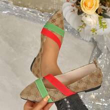 Bailarinas clásicas de moda para mujer de punta fina en negro, zapatos planos antideslizantes para exteriores, zapatillas de deporte de punta fina, mocasines, bailarinas, zapatos slip-on, bailarinas con correa elástica, bailarinas de corte bajo, bailarinas con estampado de leopardo, adecuados para fiestas, escuela, uso diario, fitness al aire libre, senderismo - Marrón - Ver 15